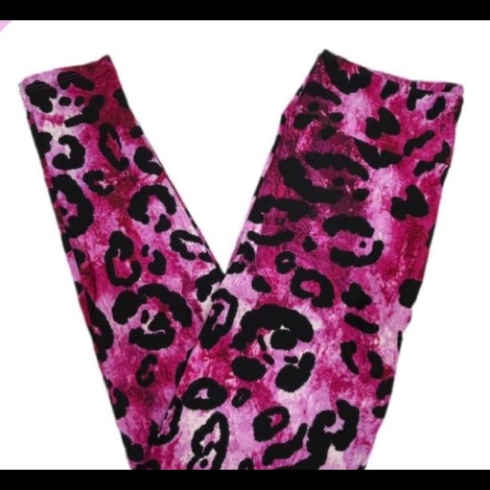 Lularoe Cheetah Leggings Pink Leopard Animal Print